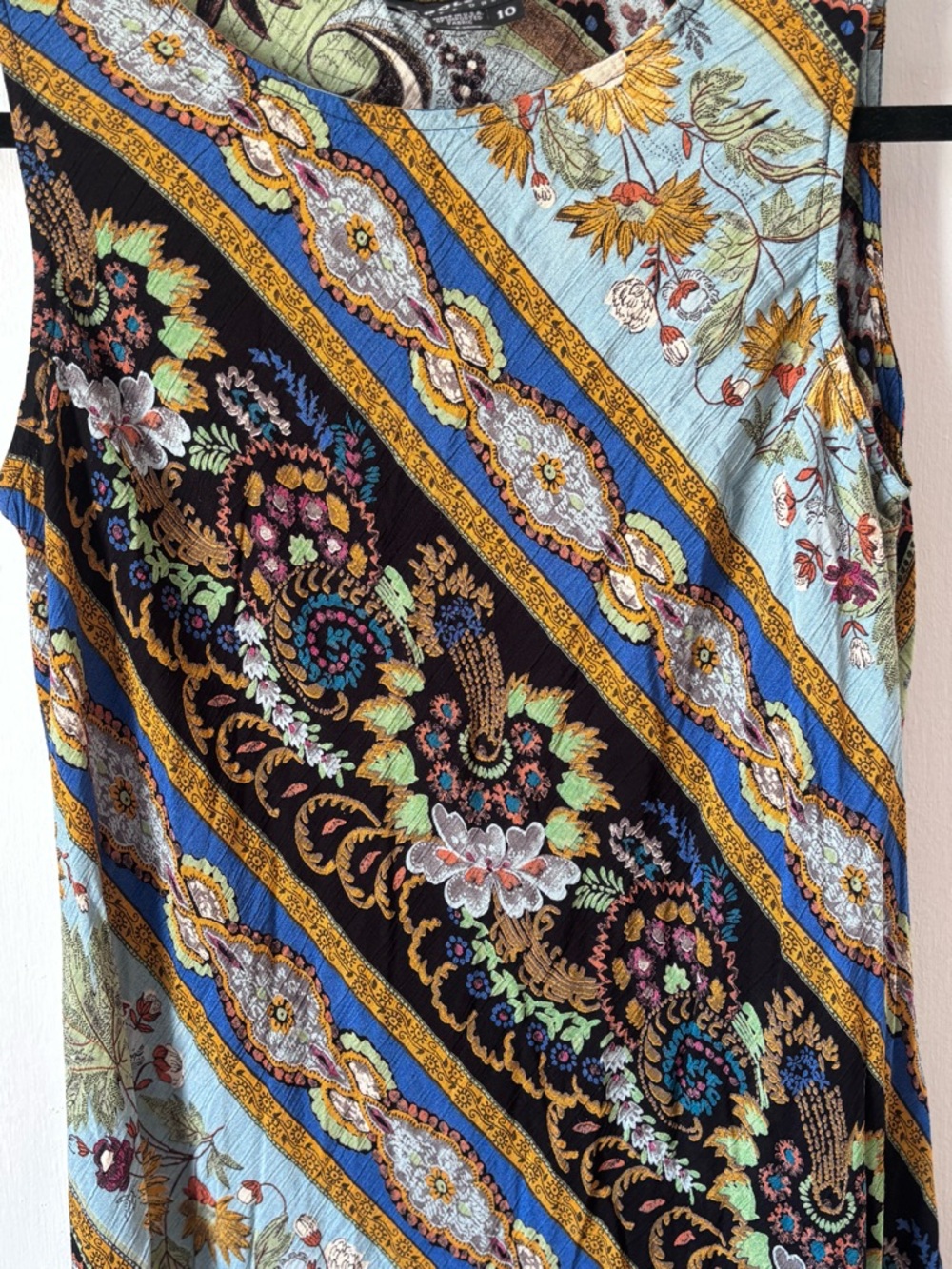 Women’s Vintage Carole Little Floral Pattern Boho Sleeveless Maxi  Size 10P - Picture 2 of 10